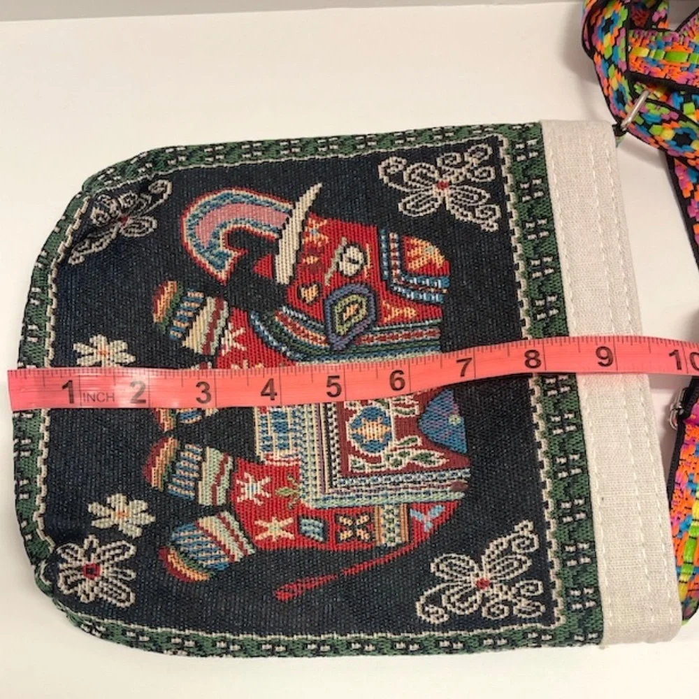 Women’s Ethnic Animal Red Elephant Small Cross‎ Body Bag Purse
